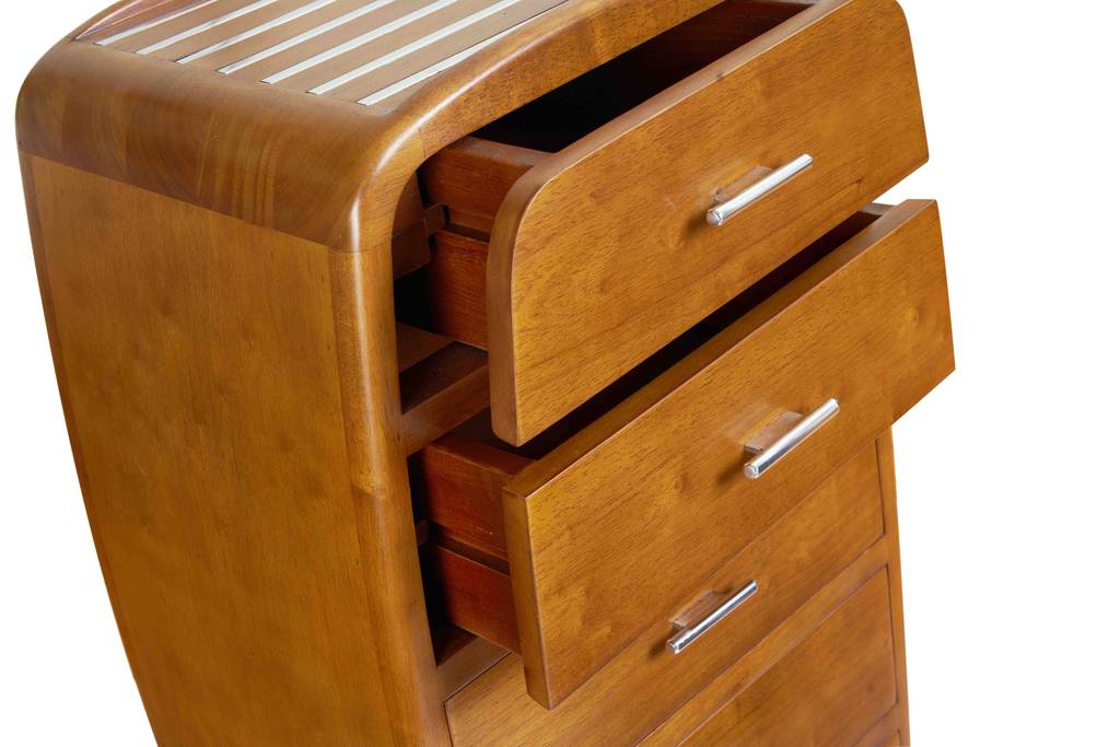 Kleine Hochkommode "Marisol" mit Chromgestell