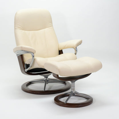 Ekornes Stressless Consul Signature (M) mit Hocker beige