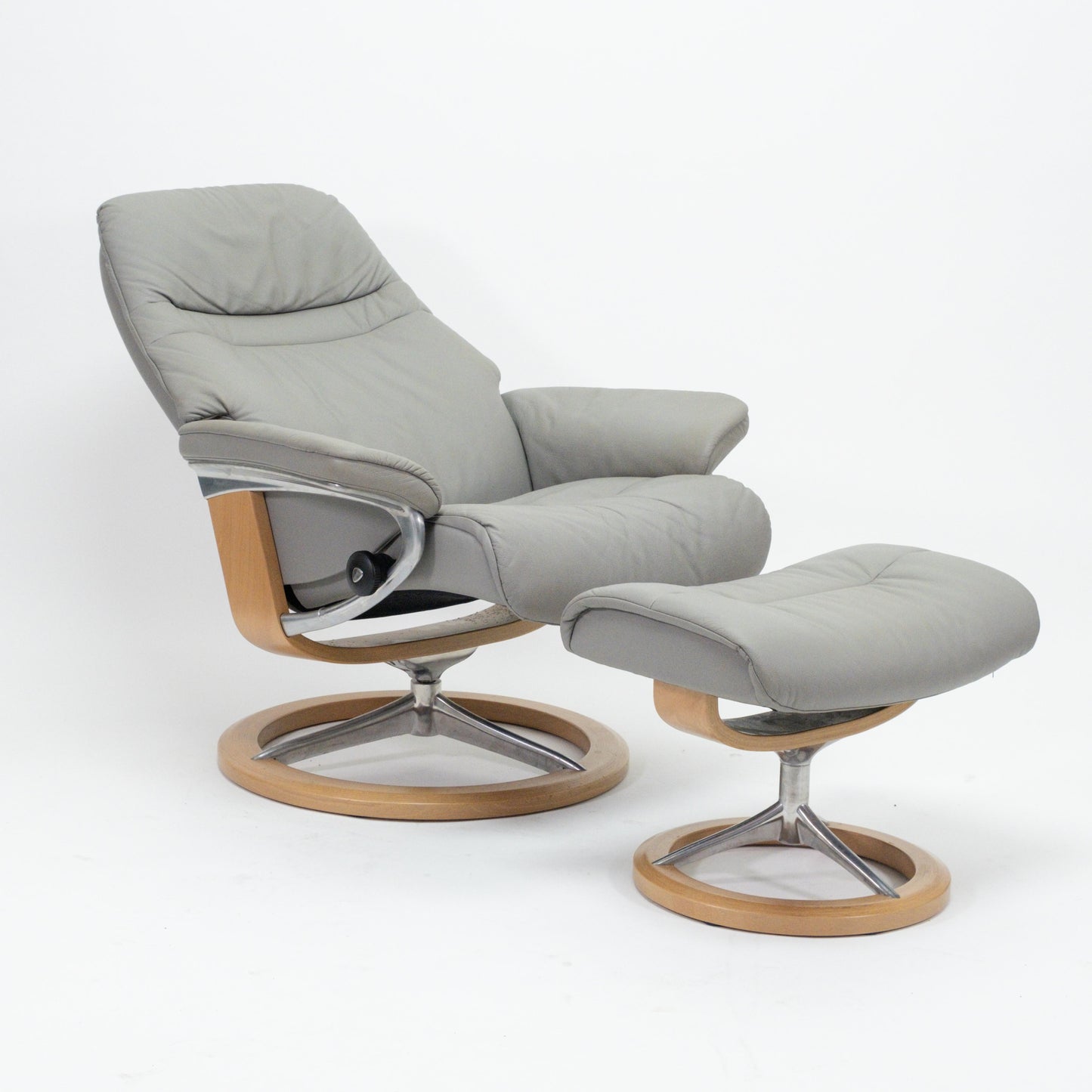 Ekornes Stressless Sunrise (M) Signature mit Hocker grau