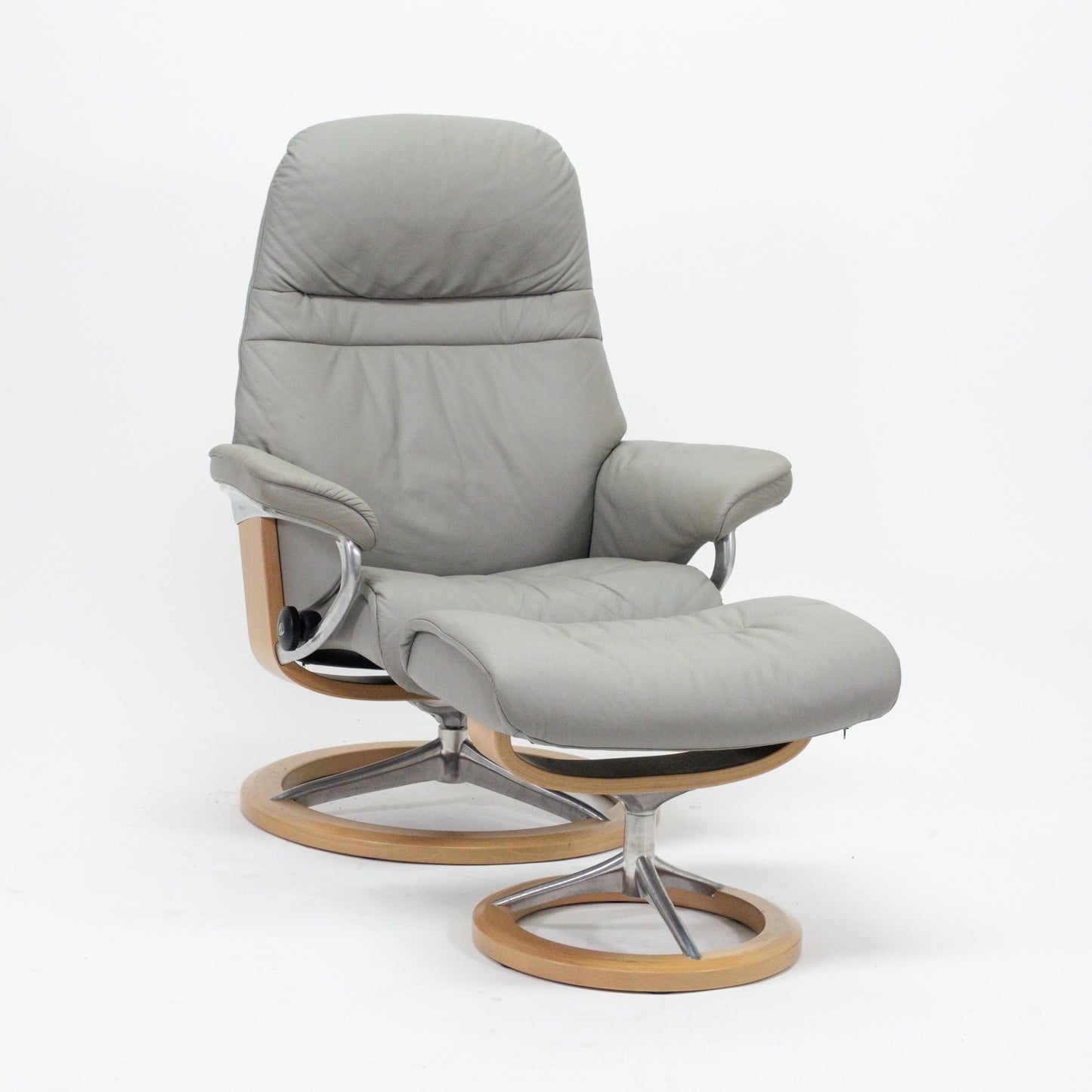 Ekornes Stressless Sunrise (M) Signature mit Hocker grau