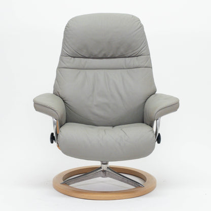 Ekornes Stressless Sunrise (M) Signature mit Hocker grau