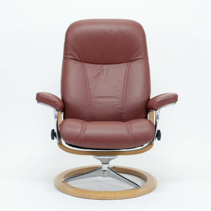 Ekornes Stressless Consul Signature (M) mit Hocker bordeaux