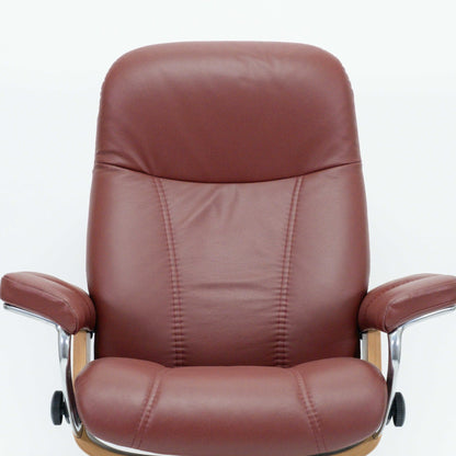 Ekornes Stressless Consul Signature (M) mit Hocker bordeaux