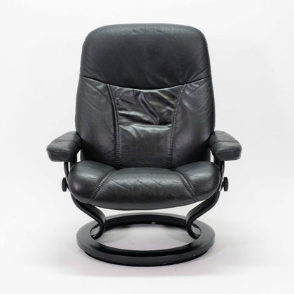 Ekornes Stressless Consul (L) mit Hocker schwarz