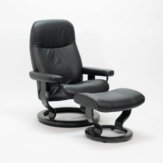 Ekornes Stressless Garda (M) mit Hocker schwarz