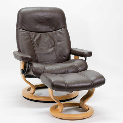 Ekornes Stressless Consul (L) mit Hocker braun