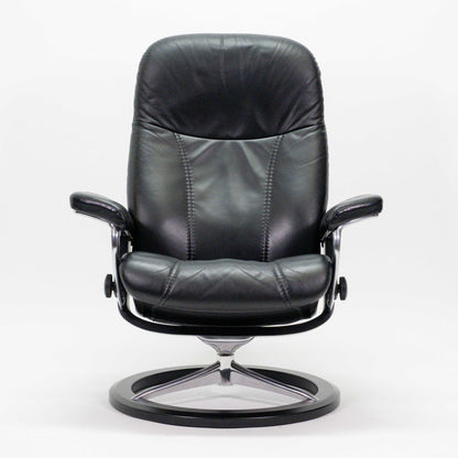 Ekornes Stressless Consul Signature (M) mit Hocker schwarz