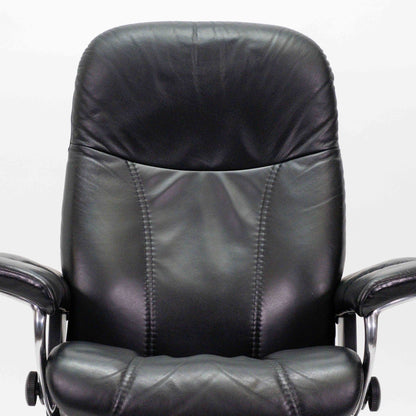 Ekornes Stressless Consul Signature (M) mit Hocker schwarz
