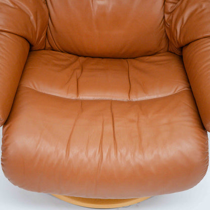 Ekornes Stressless Reno (M) mit Hocker I cognac