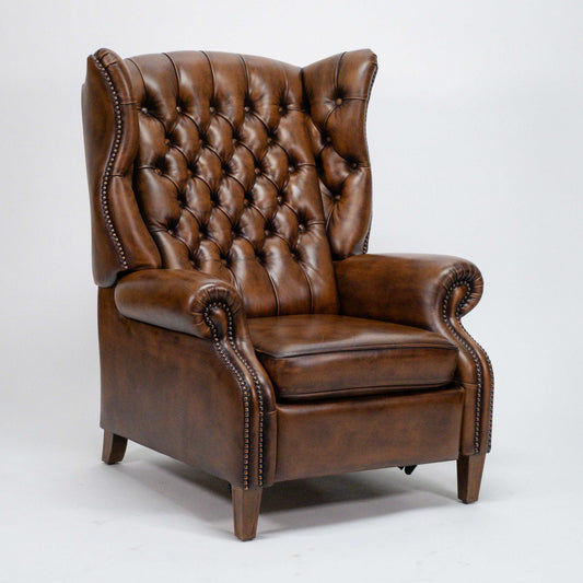 Chesterfield Sessel mit Relaxfunktion braun