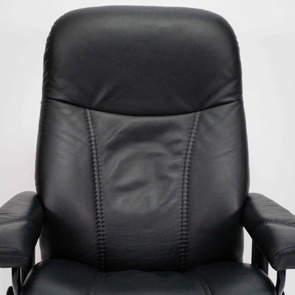 Ekornes Stressless Consul (M) mit Hocker schwarz
