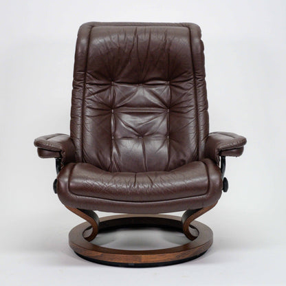 Ekornes Stressless Royal (L) mit Hocker I braun