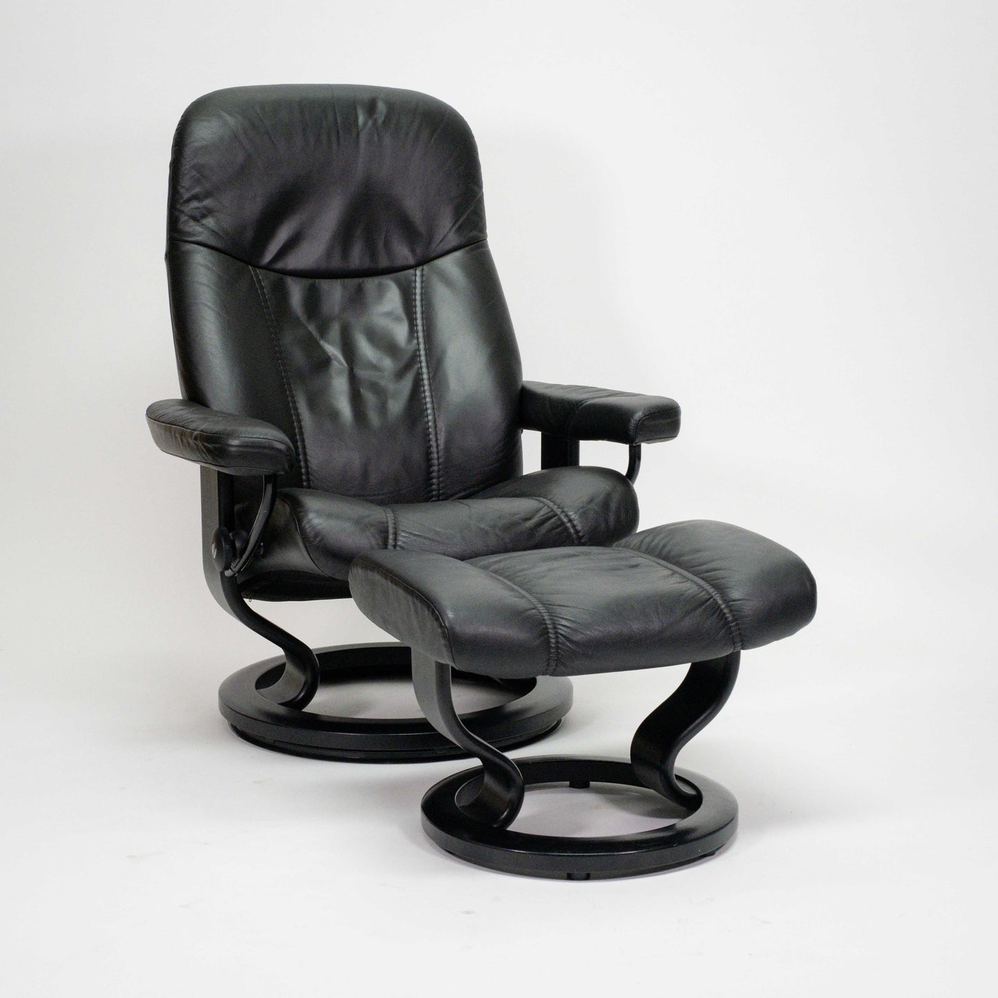Ekornes Stressless Consul (M) mit Hocker schwarz