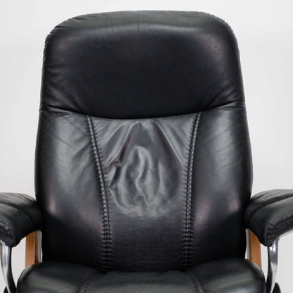 Ekornes Stressless Consul Signature (M) mit Hocker schwarz