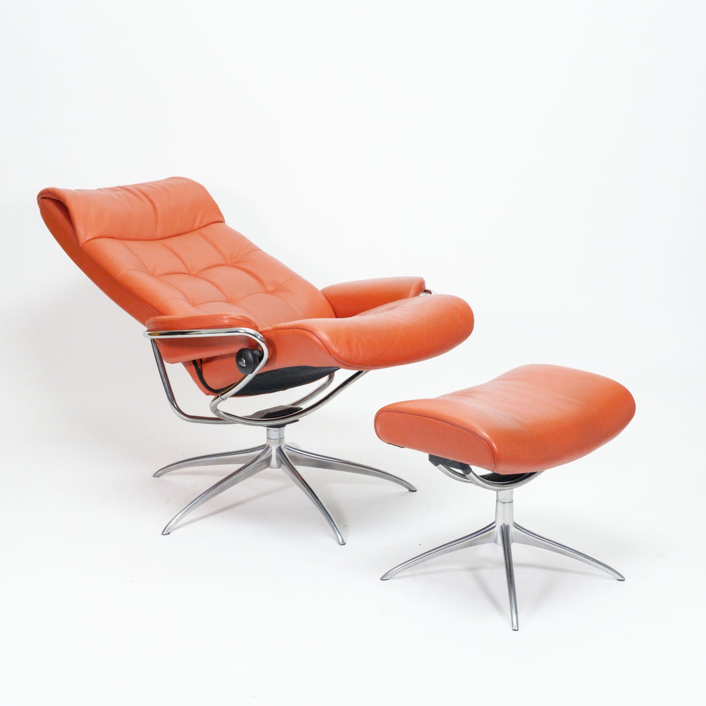 Ekornes Stressless London High Back (M) mit Hocker rot