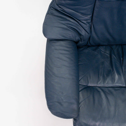 Ekornes Stressless Reno (L) mit Hocker blau