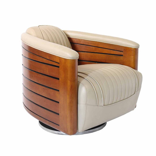 Clubsessel "Louis" drehbar beige