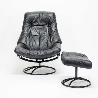 Stressless Vintage Sessel mit Hocker schwarz