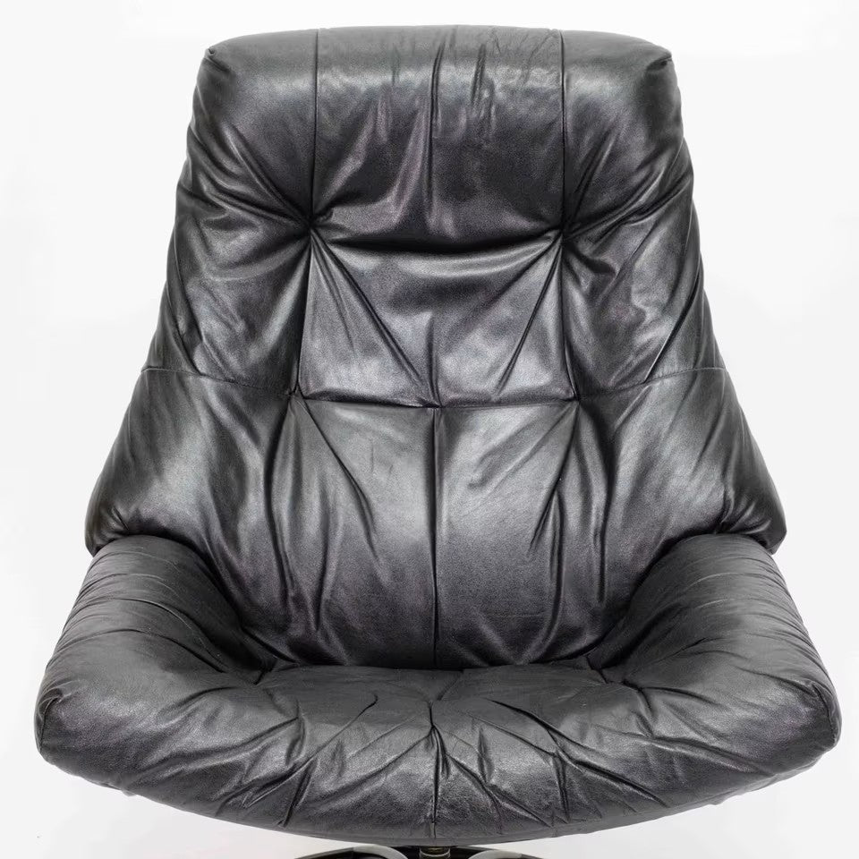 Stressless Vintage Sessel mit Hocker schwarz